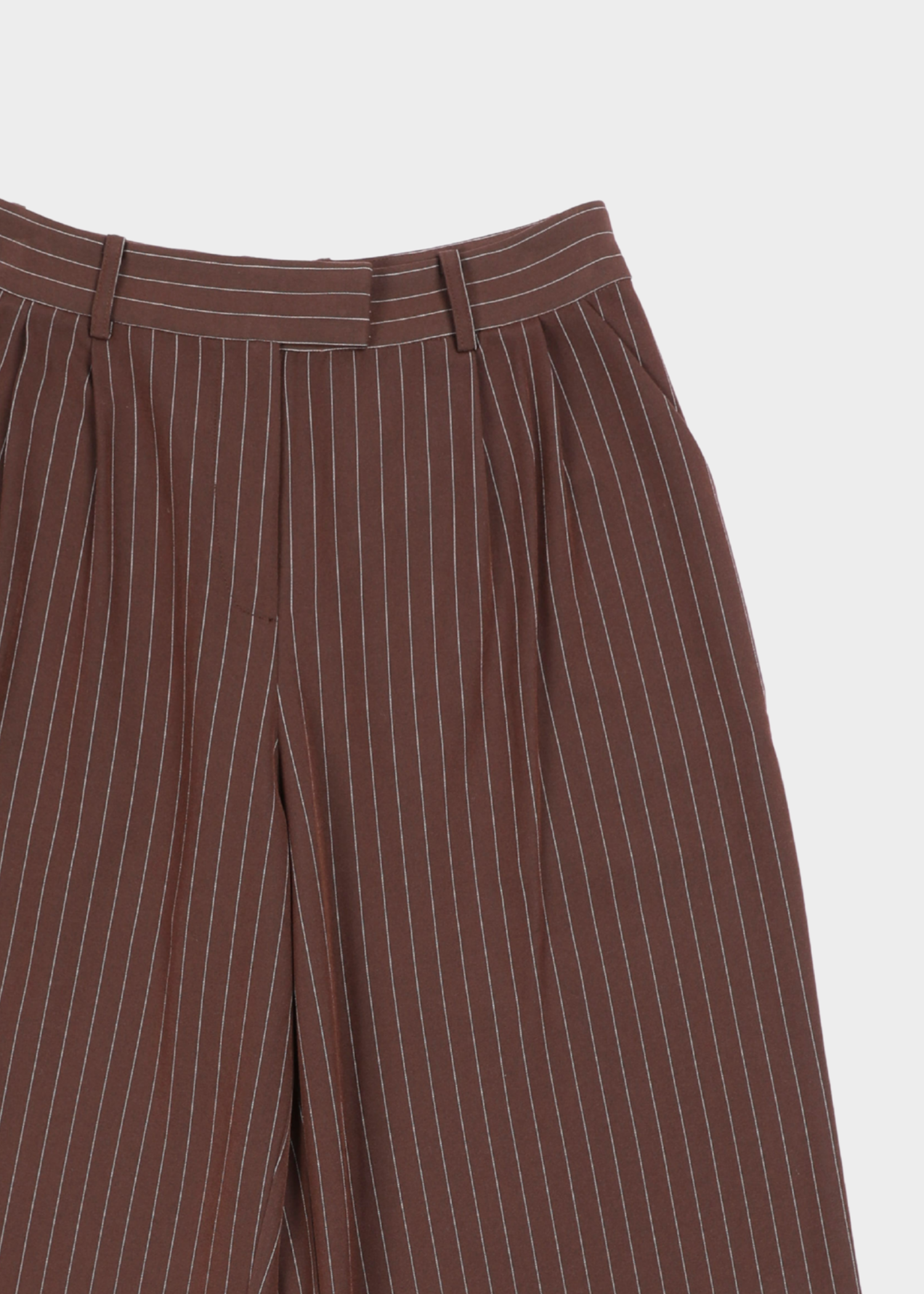Abbi pants - dark brown striped