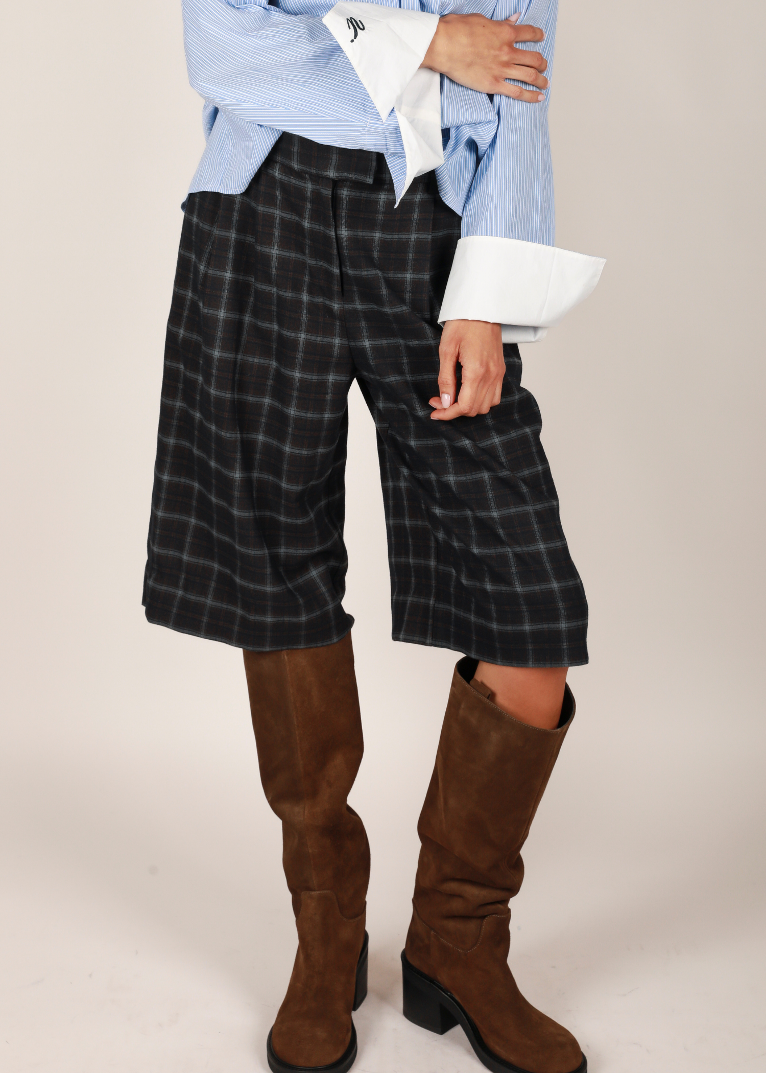 Abbu bermuda - checkered