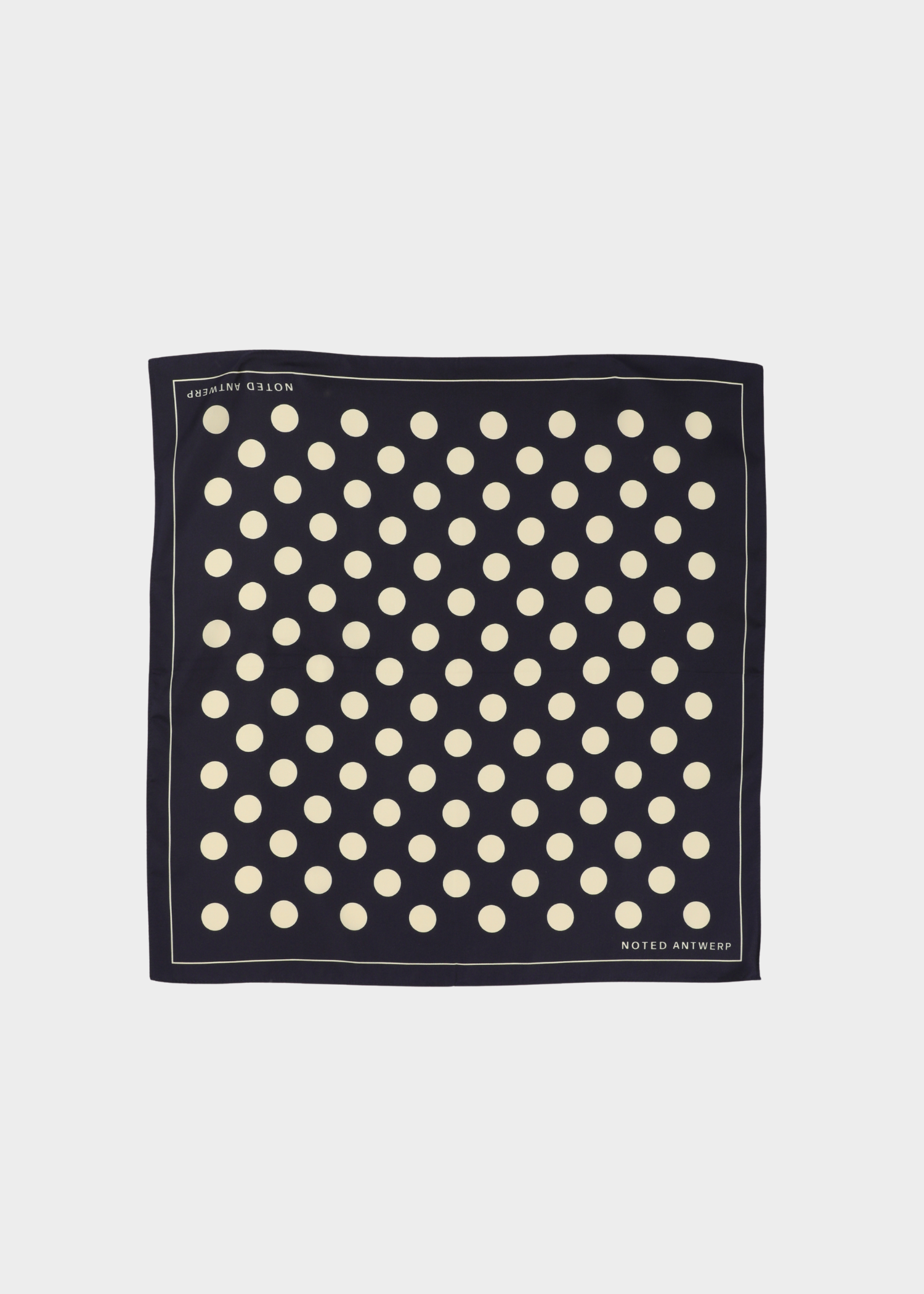 Noted productshot alice scarf navy with dots pattern