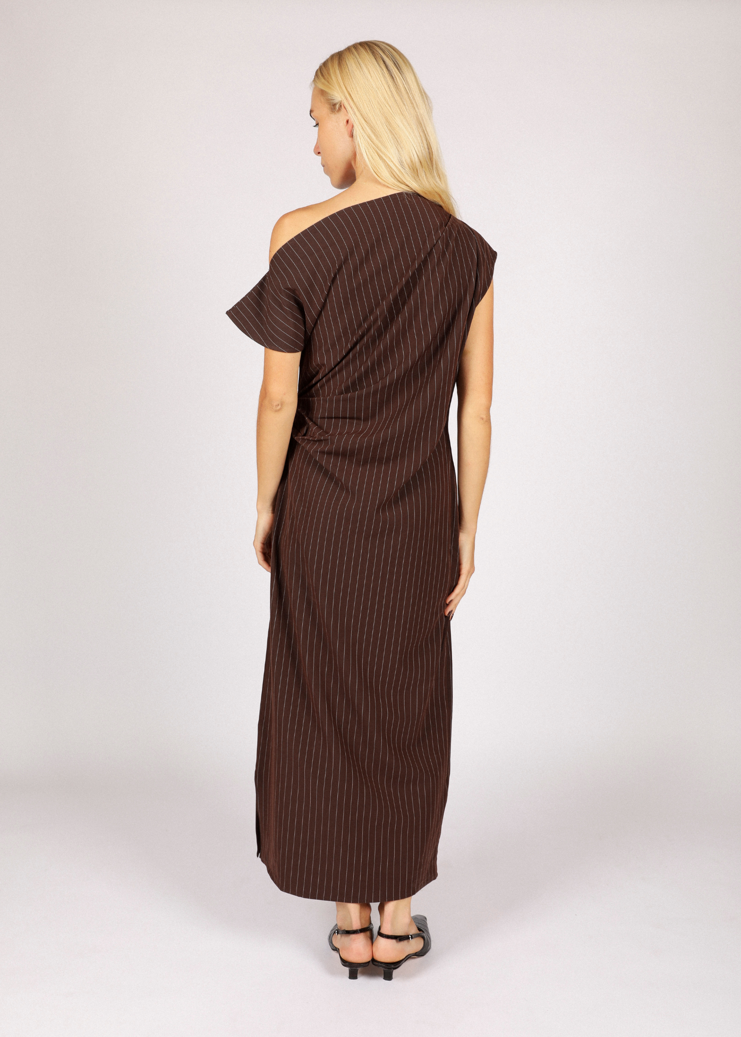 NOTED BLAKE DRESS BROWN PINSTRIPE 2