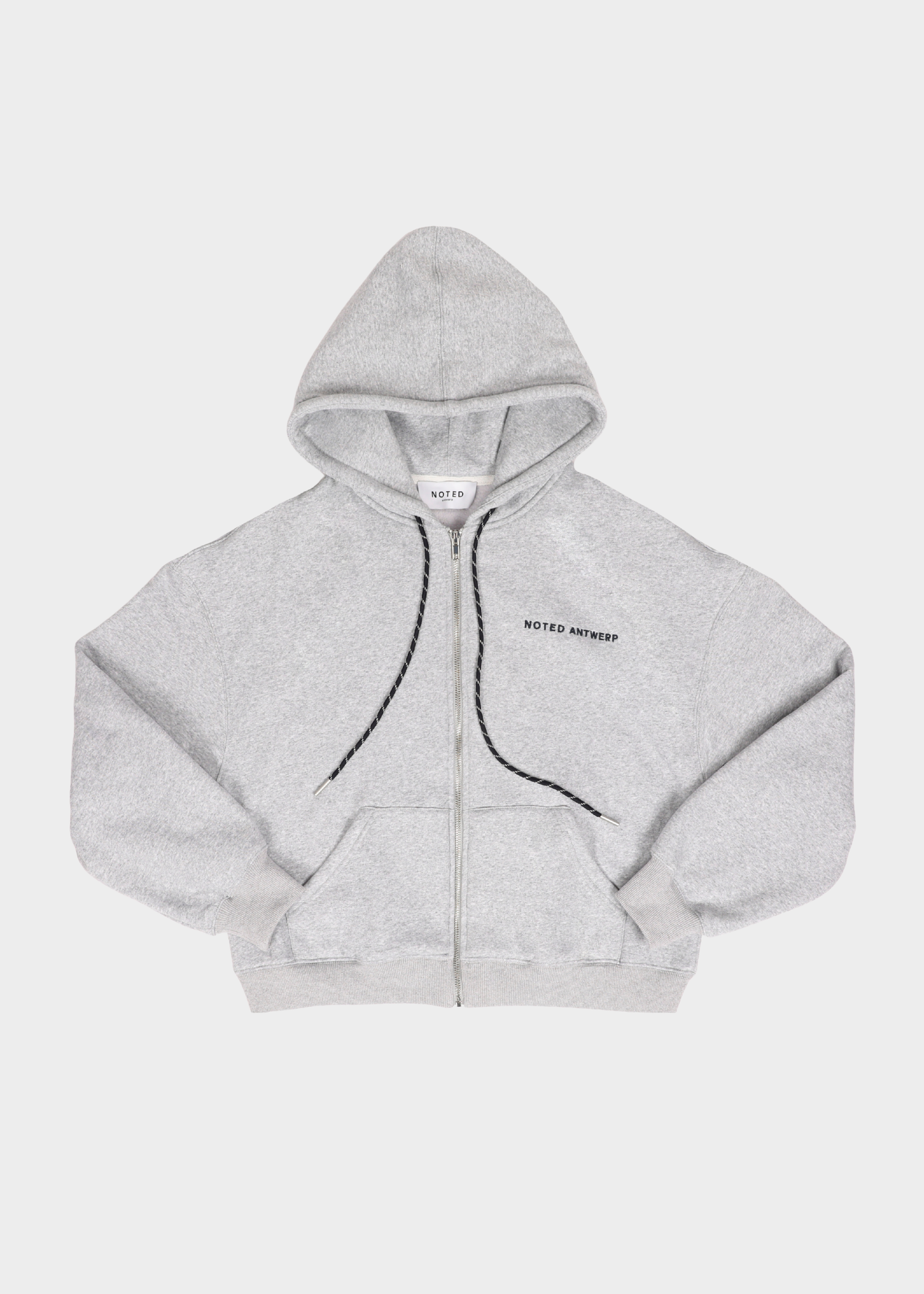 Browie zipper hoodie - grey melange