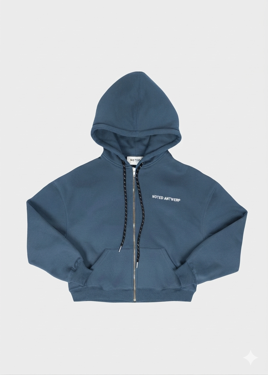 Browie zipper hoodie - denim blue