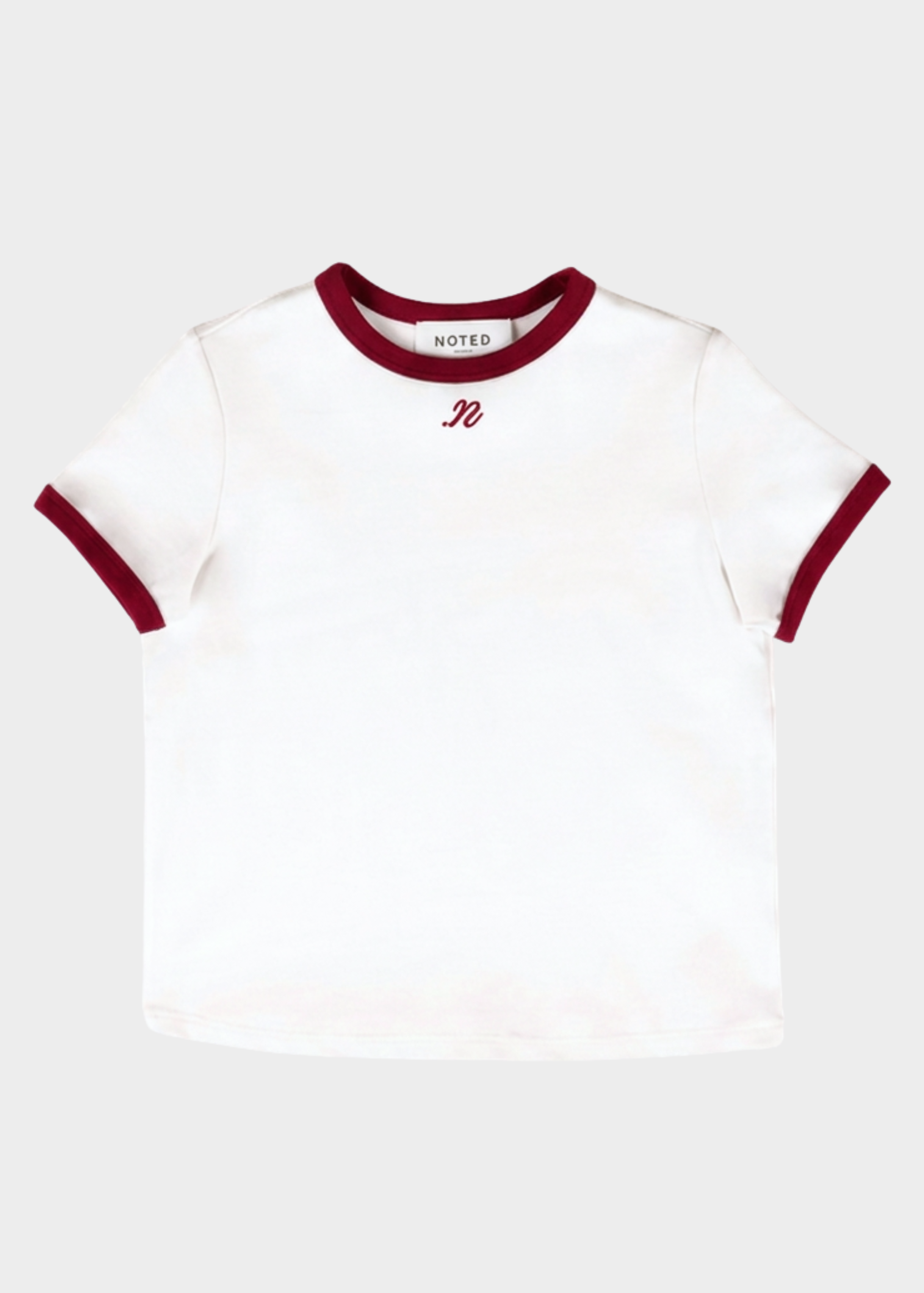 Donni t-shirt - Burgundy/ White
