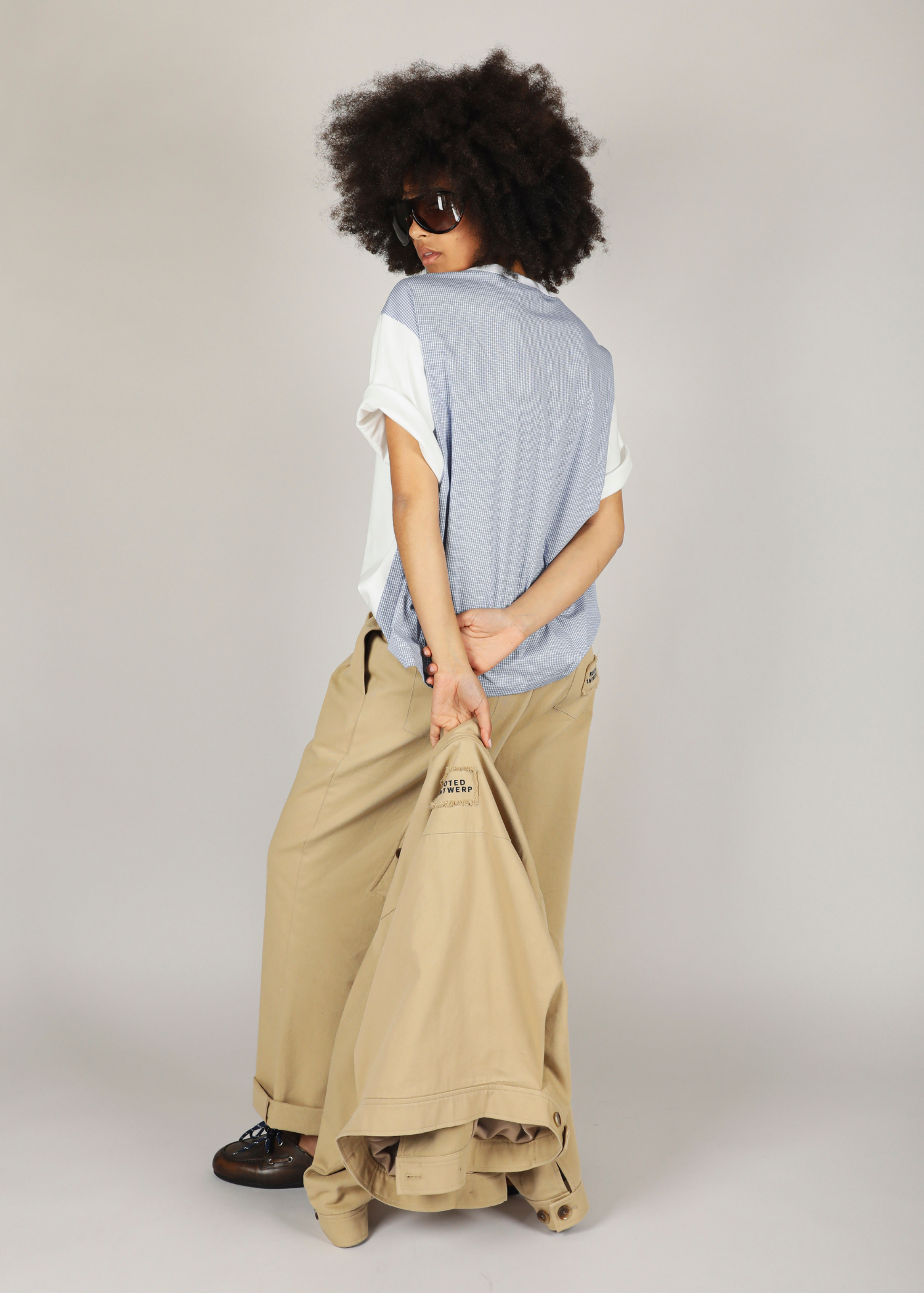 Coli t-shirt - white checkered