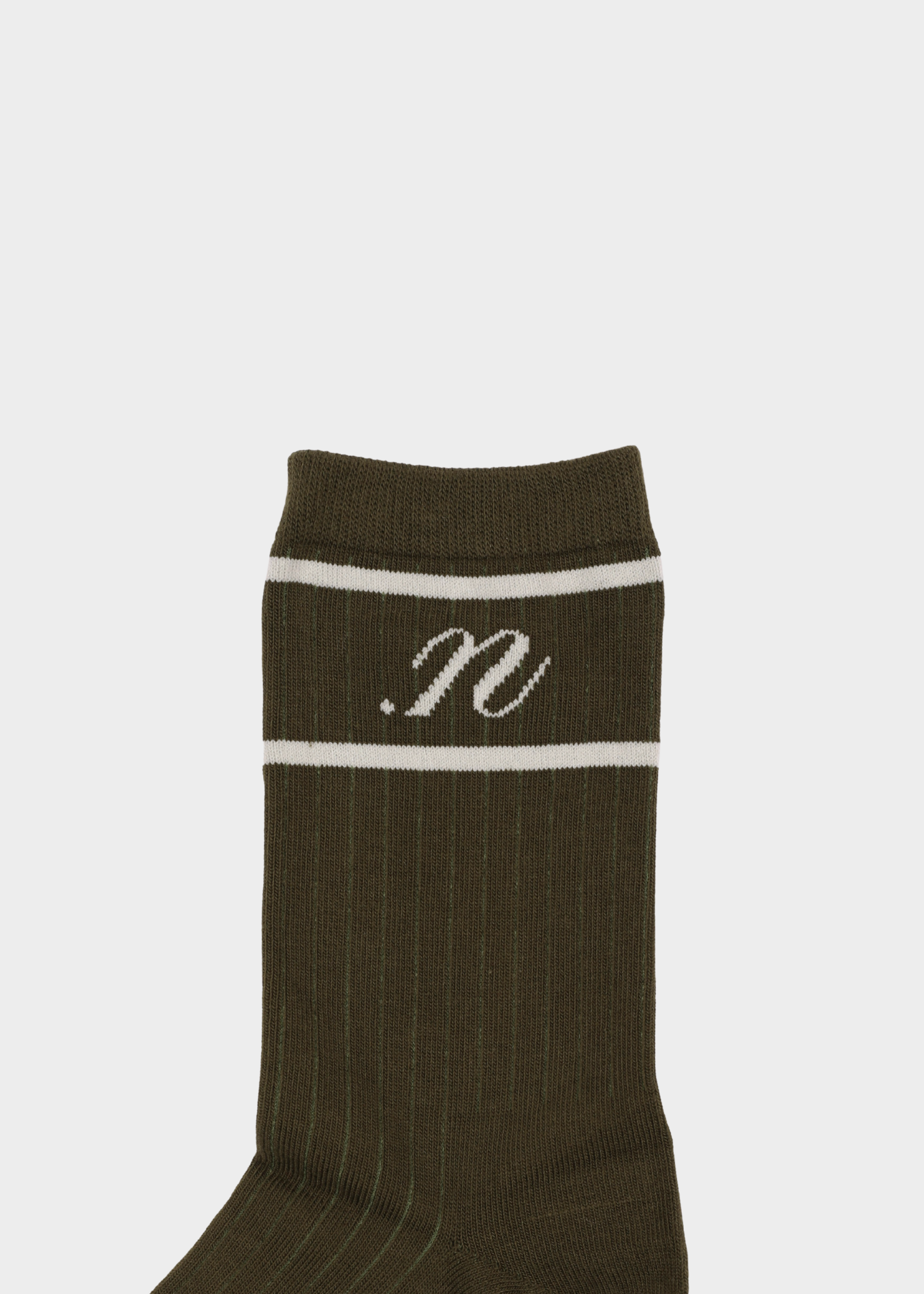 Andy socks khaki - white