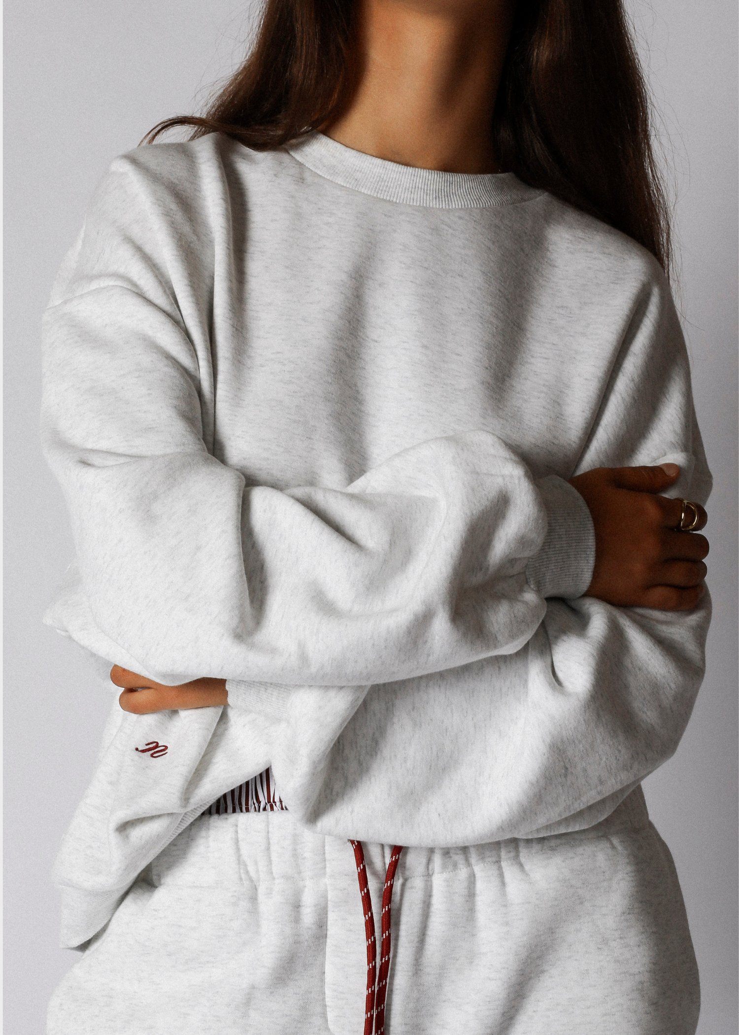Bowie sweat crewneck - grey melange