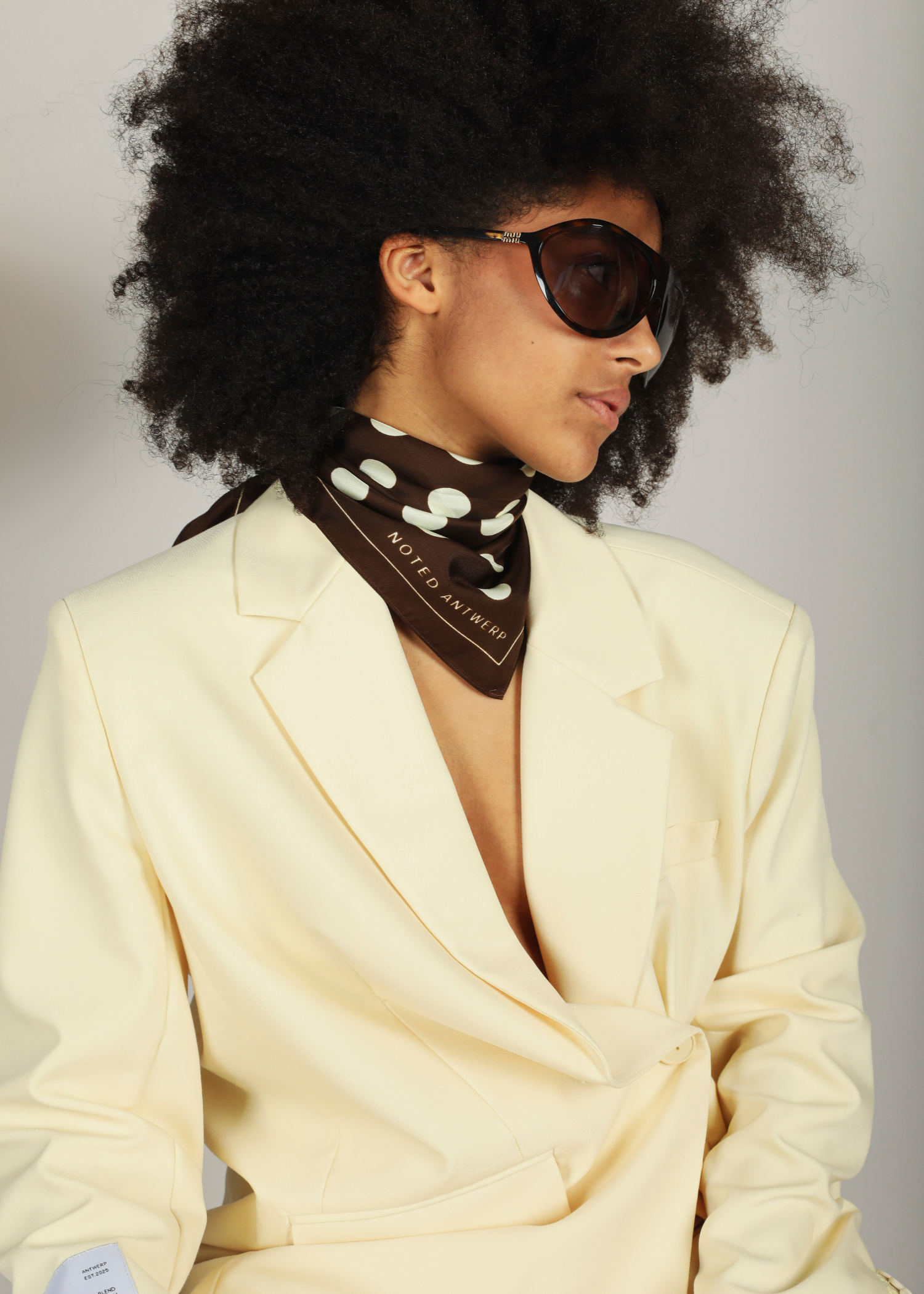 Alice scarf - cacao dots