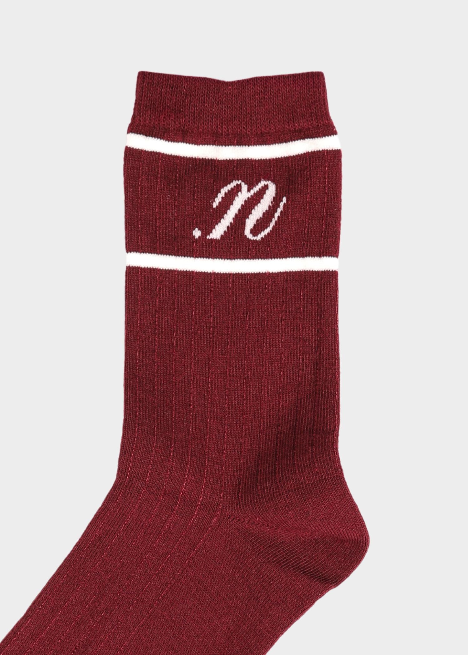 Andy socks burgundy detail
