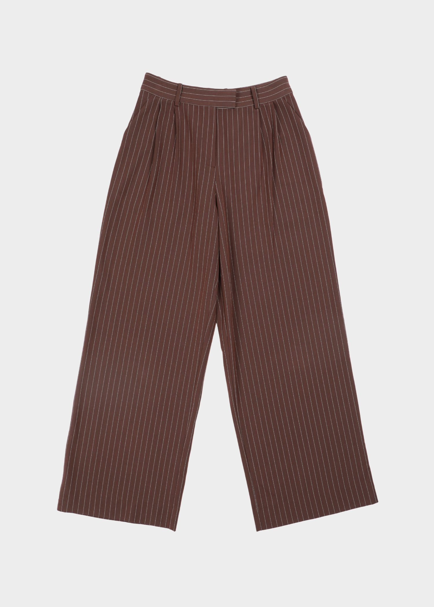 Abbi pants - dark brown striped