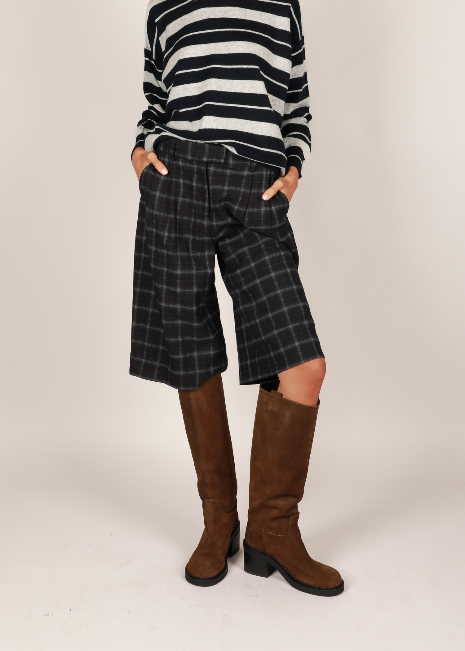 Abbu bermuda - checkered
