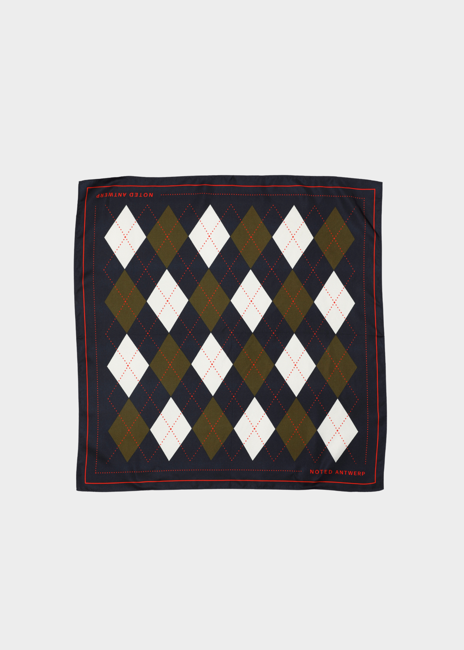 Alice scarf - khaki checkered