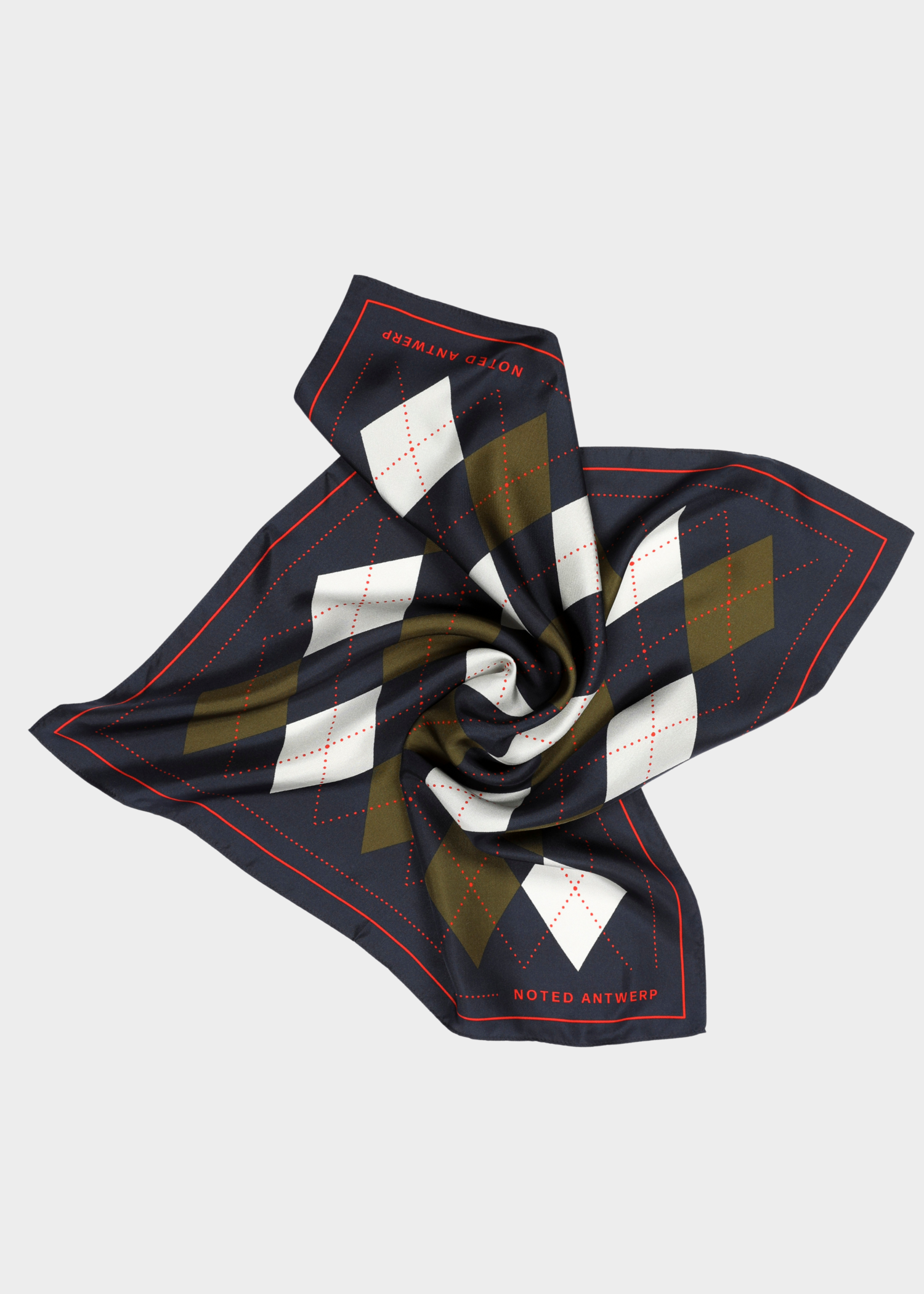 Alice scarf - khaki checkered
