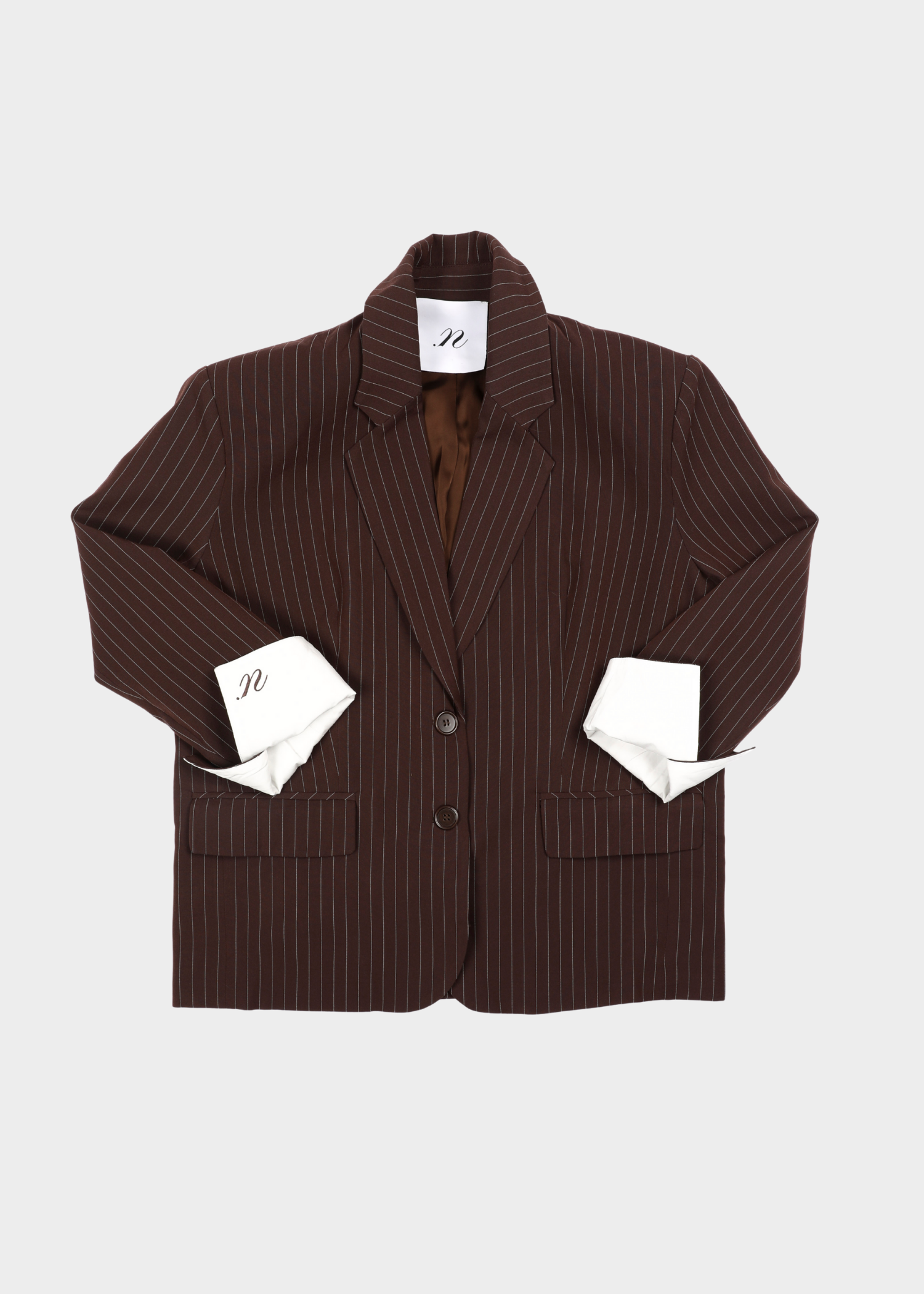 Ari blazer - dark brown striped