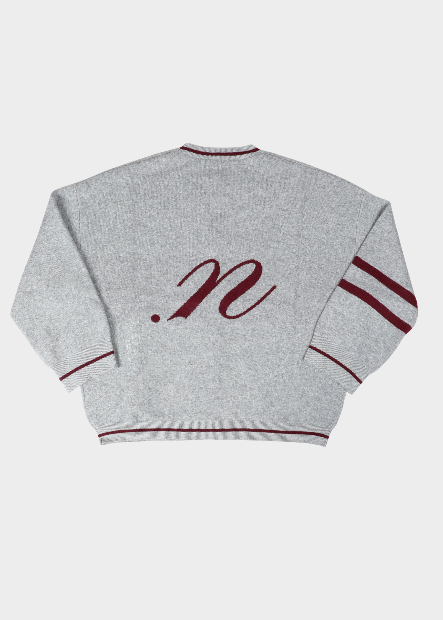 Benny Cardigan - light grey/bordeaux logo