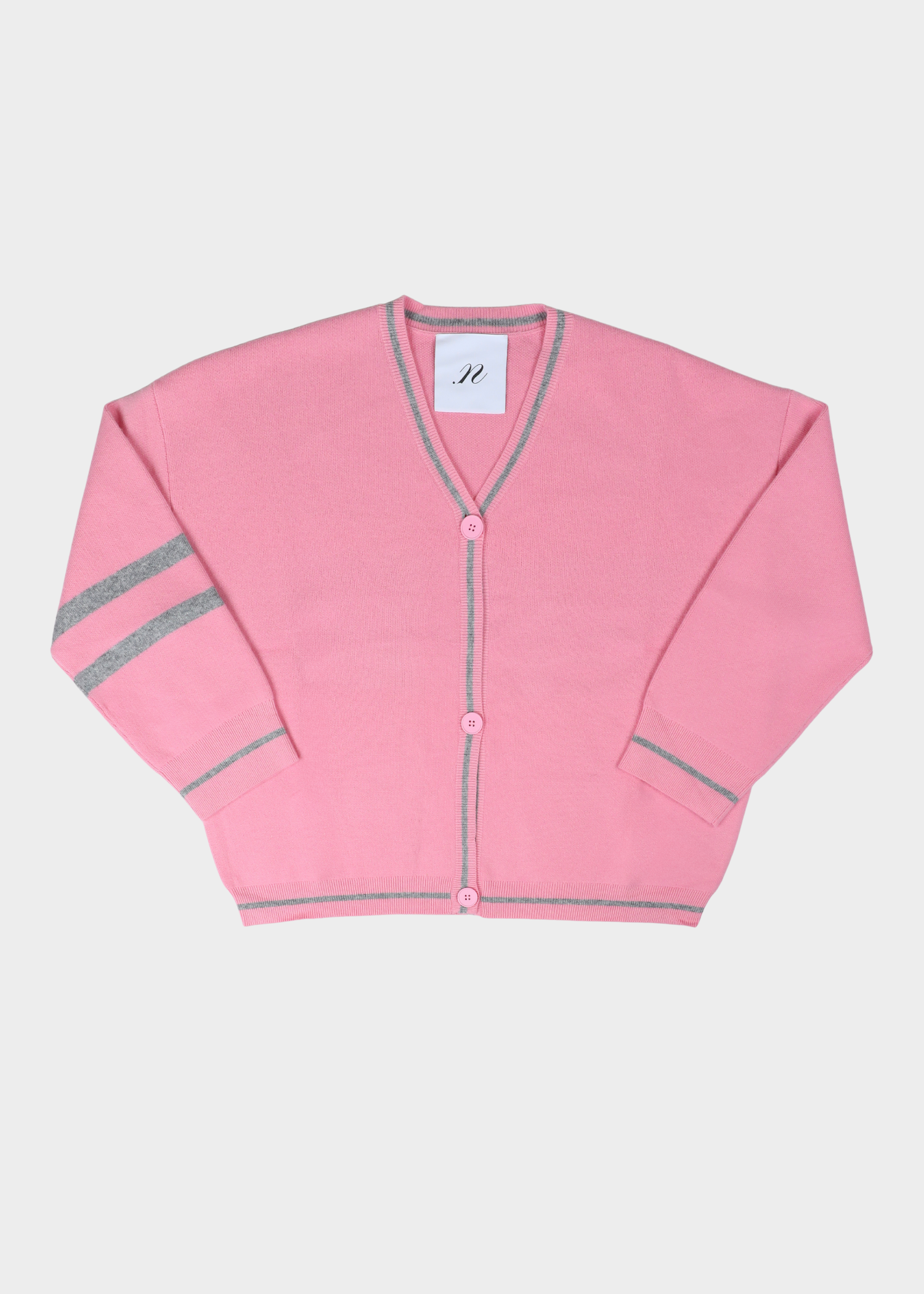 Benny Cardigan - pink/grey logo