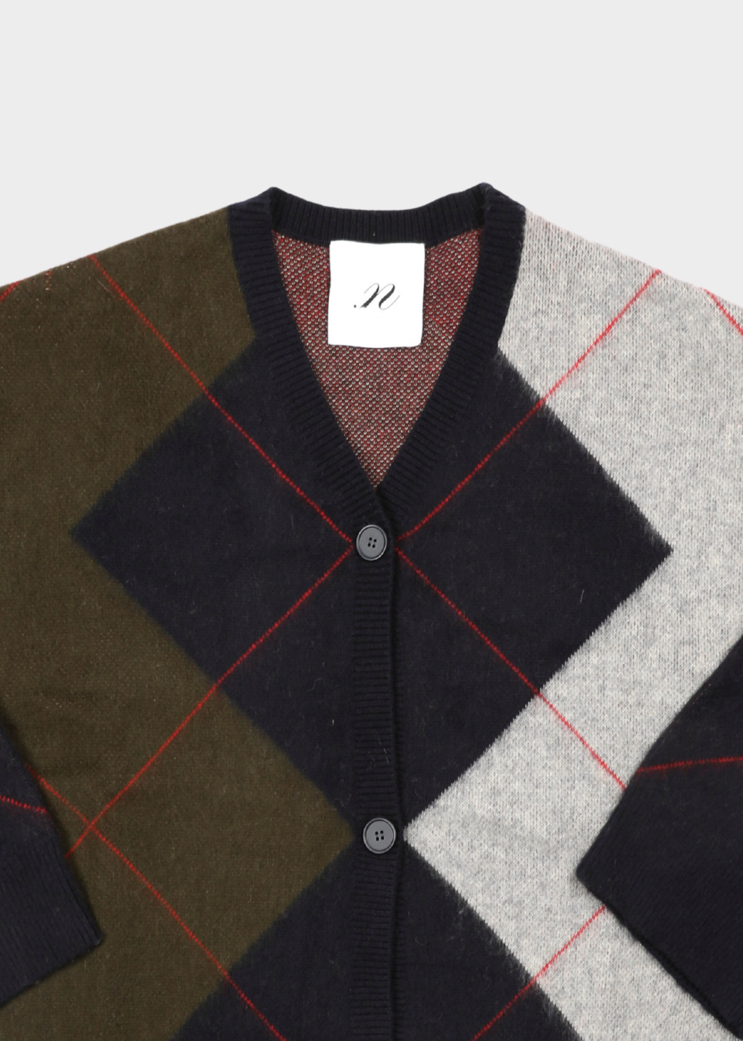 NOTED BENNY CARDIGAN KHAKI DETAIL