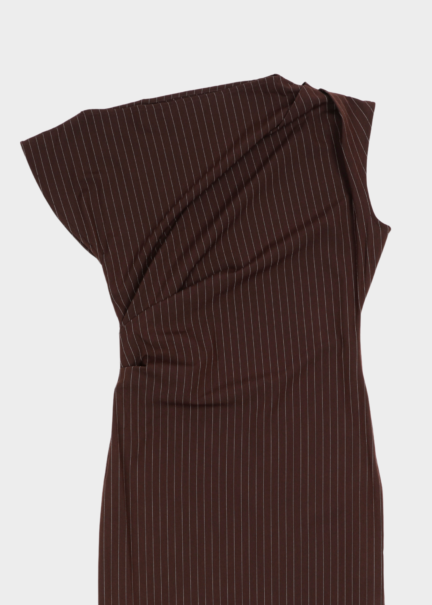Blake dress - dark brown striped