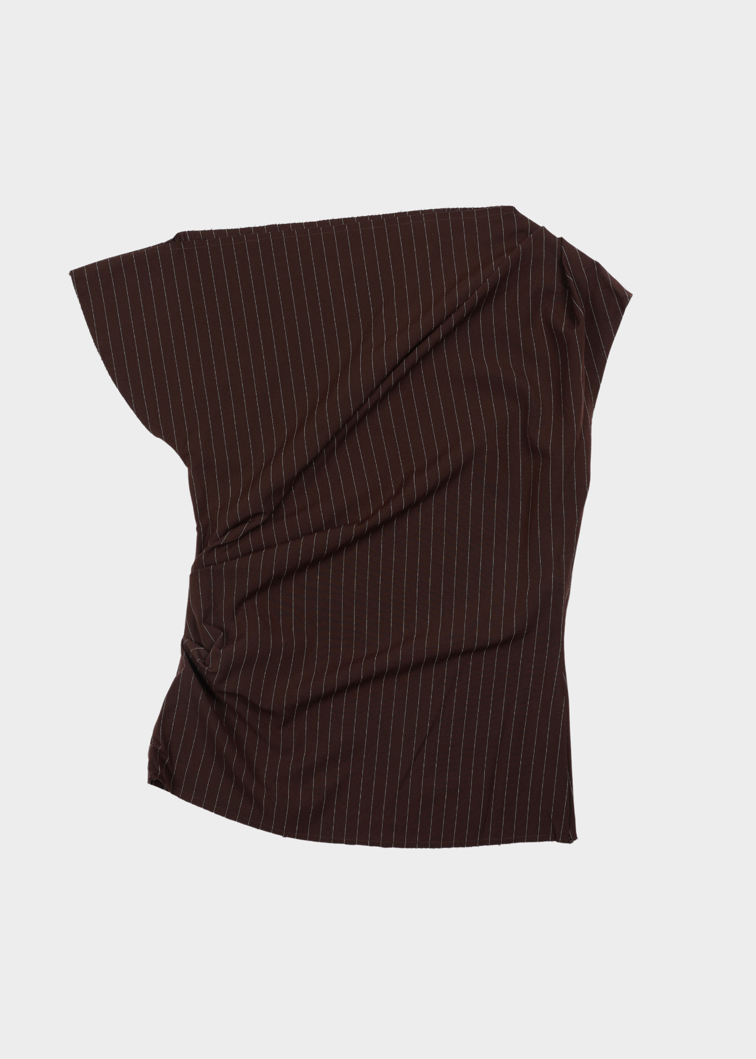 Bo top - dark brown striped