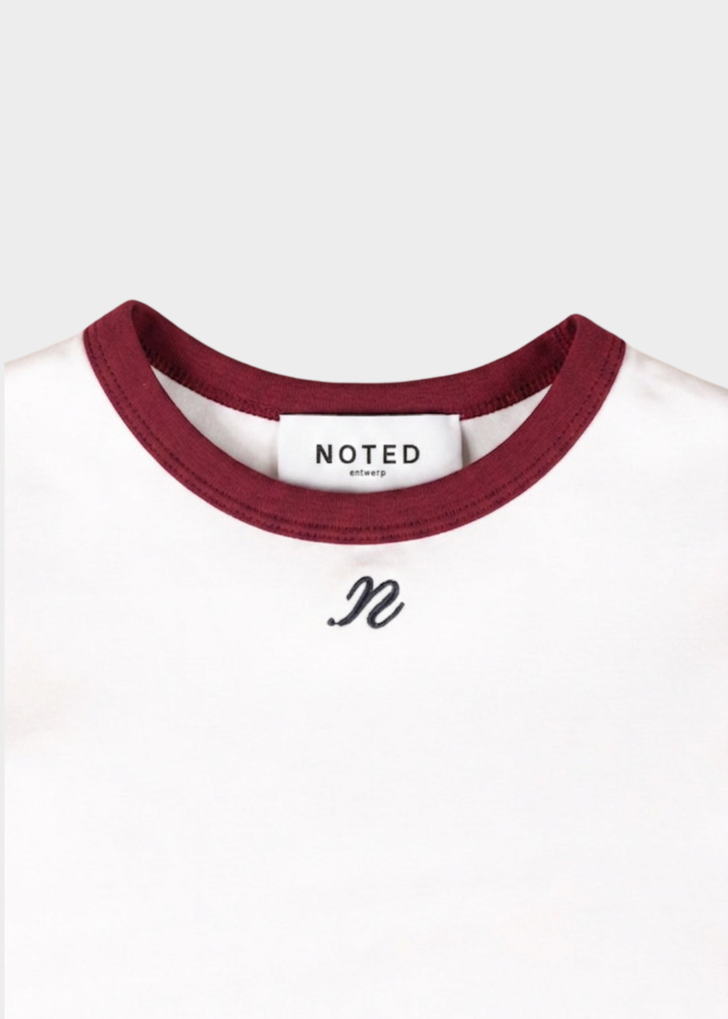 Donni t-shirt - Burgundy/ White