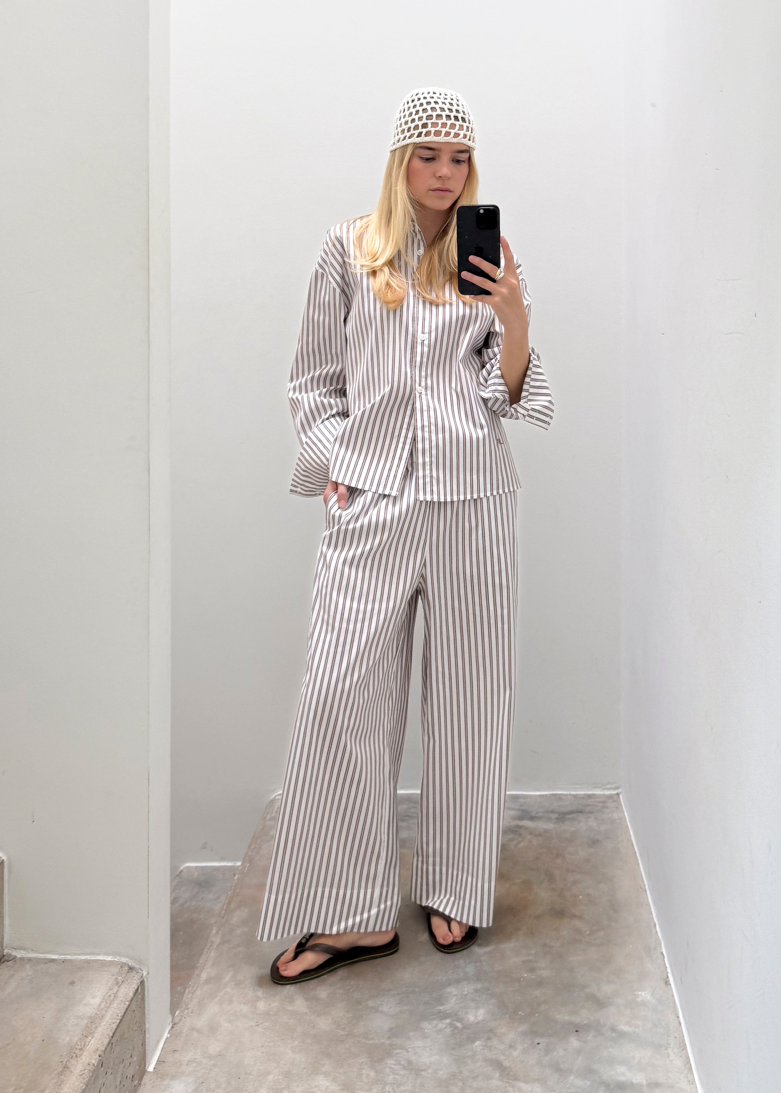 Anni shirt - camel striped