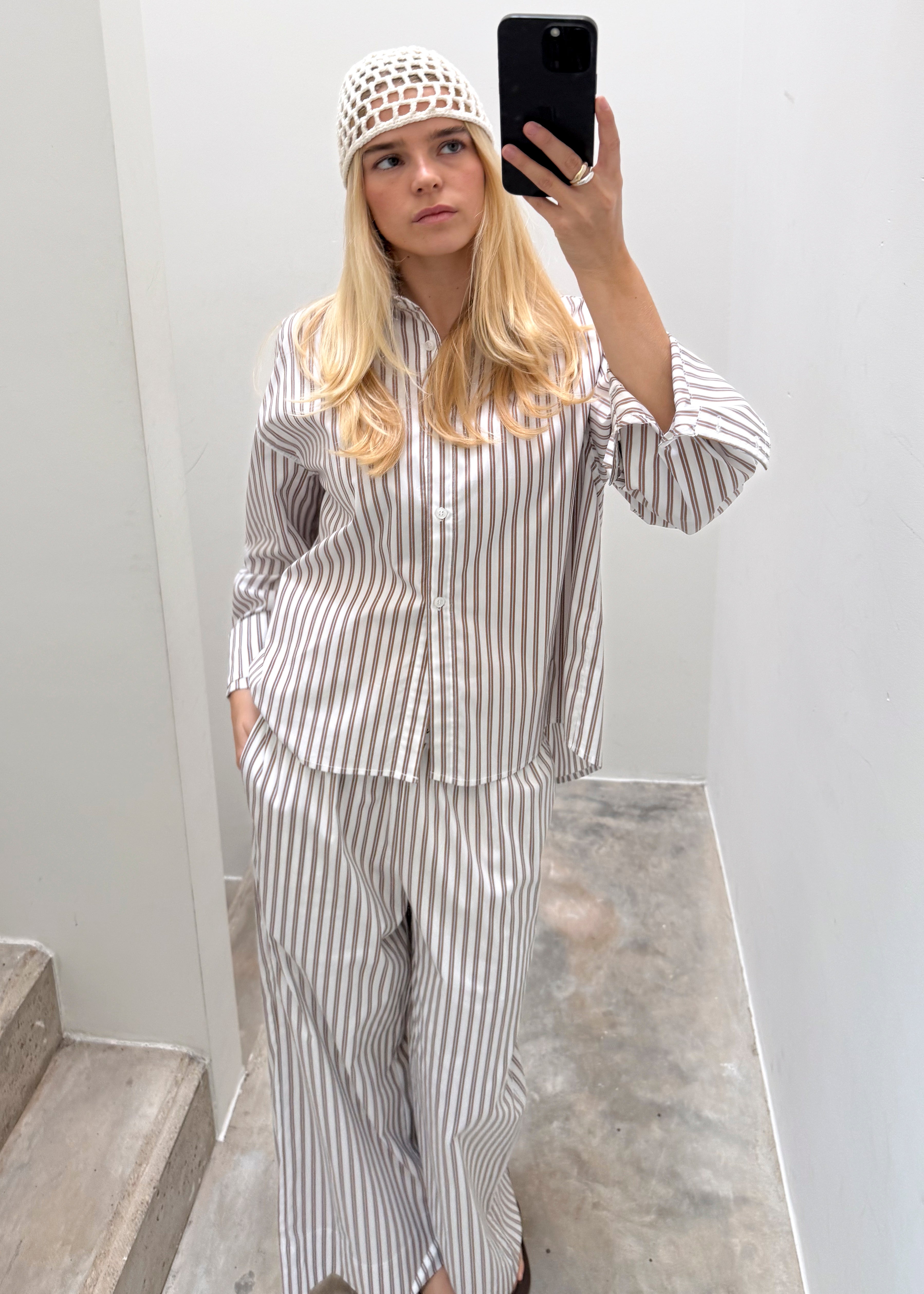 Anni shirt - camel striped