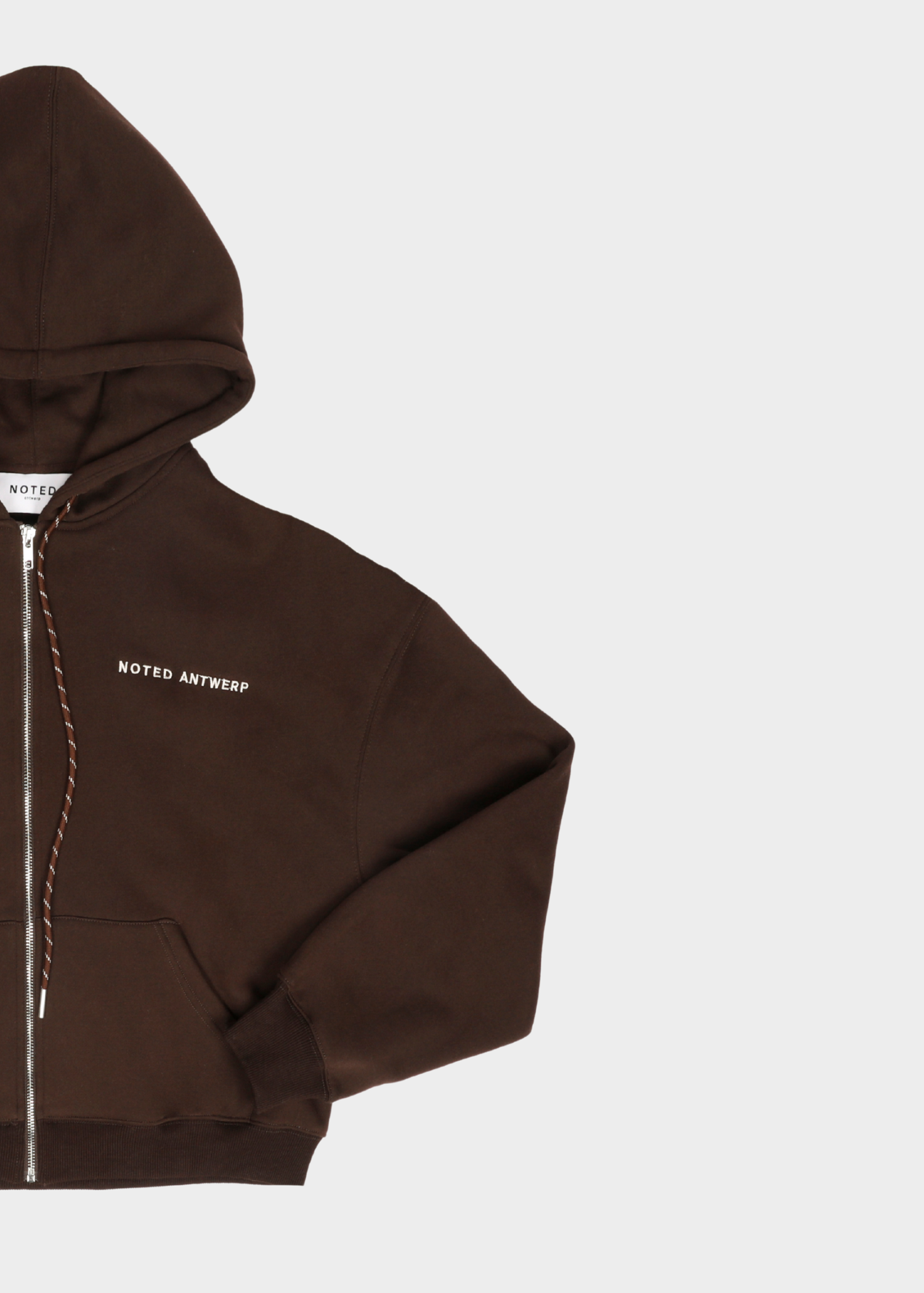 Browie zipper hoodie - brown