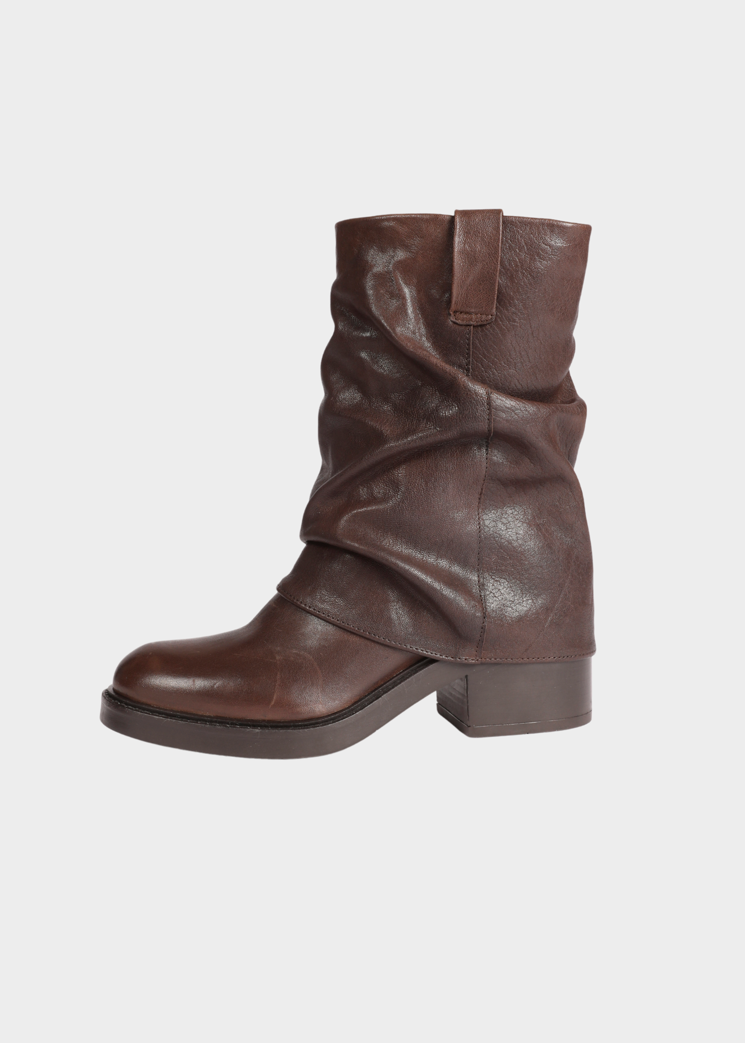 Fold-over boots - brown