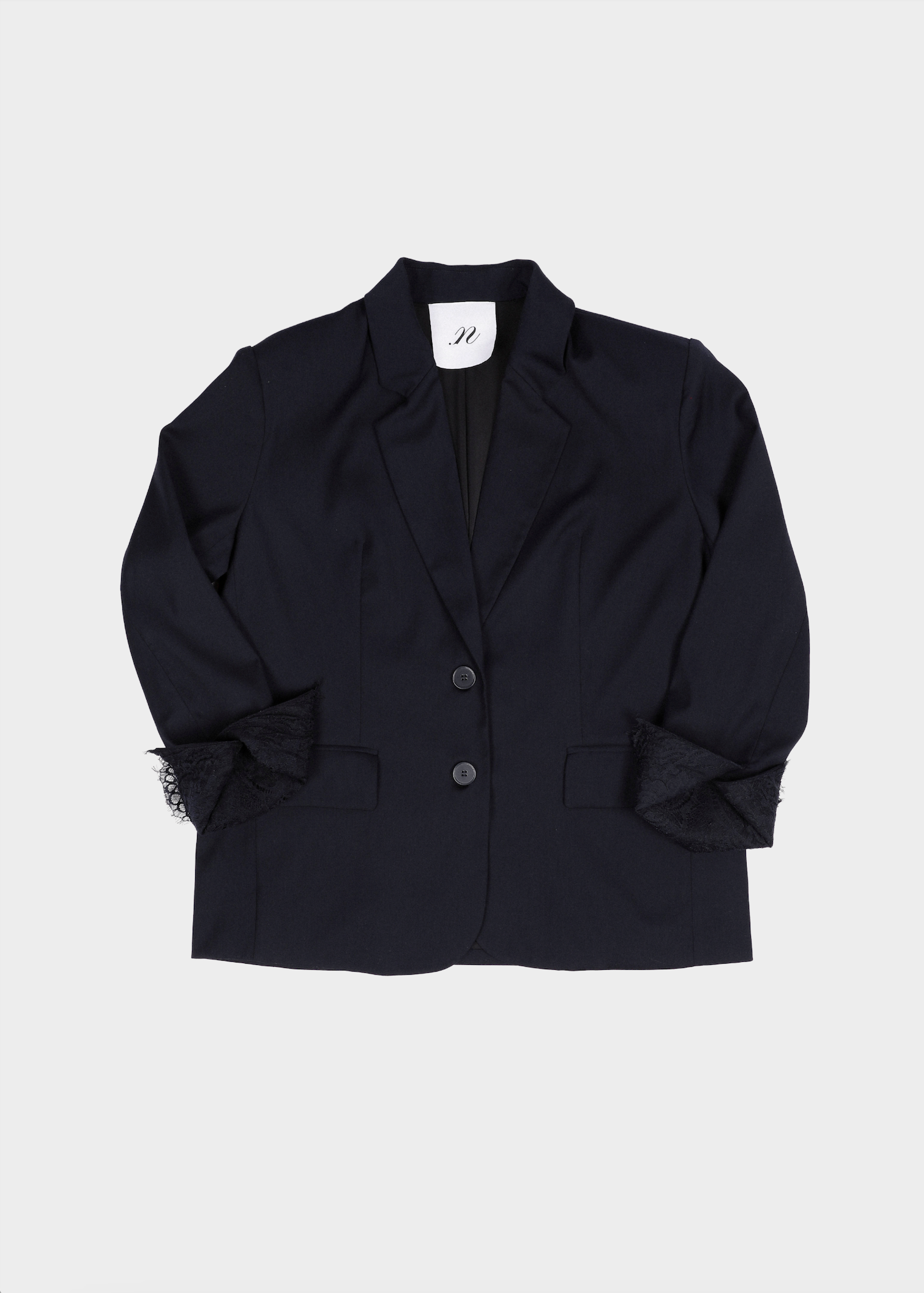 Navy blue noted antwerp blazer on a white background