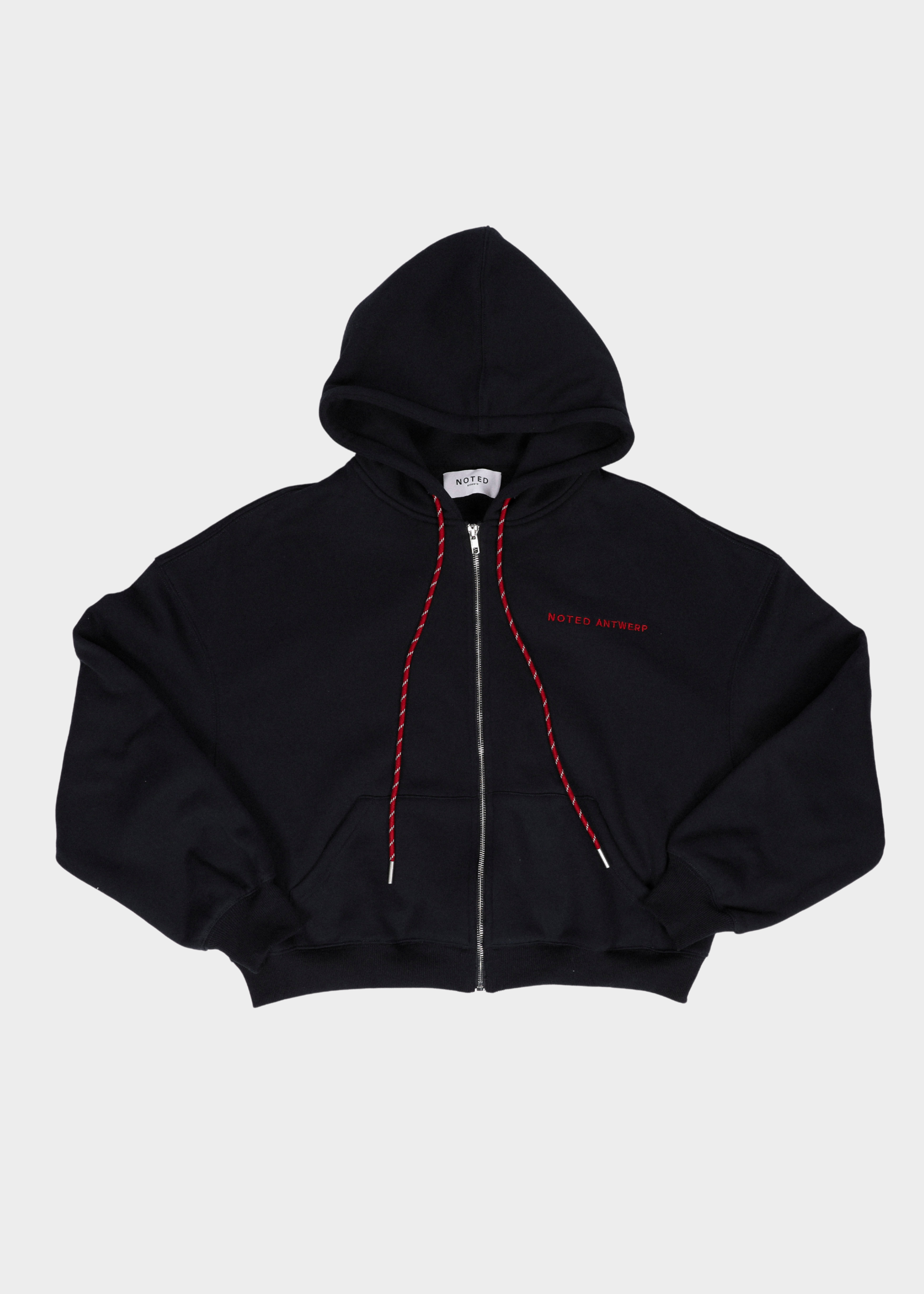 blue hoodie withzipper on a white background